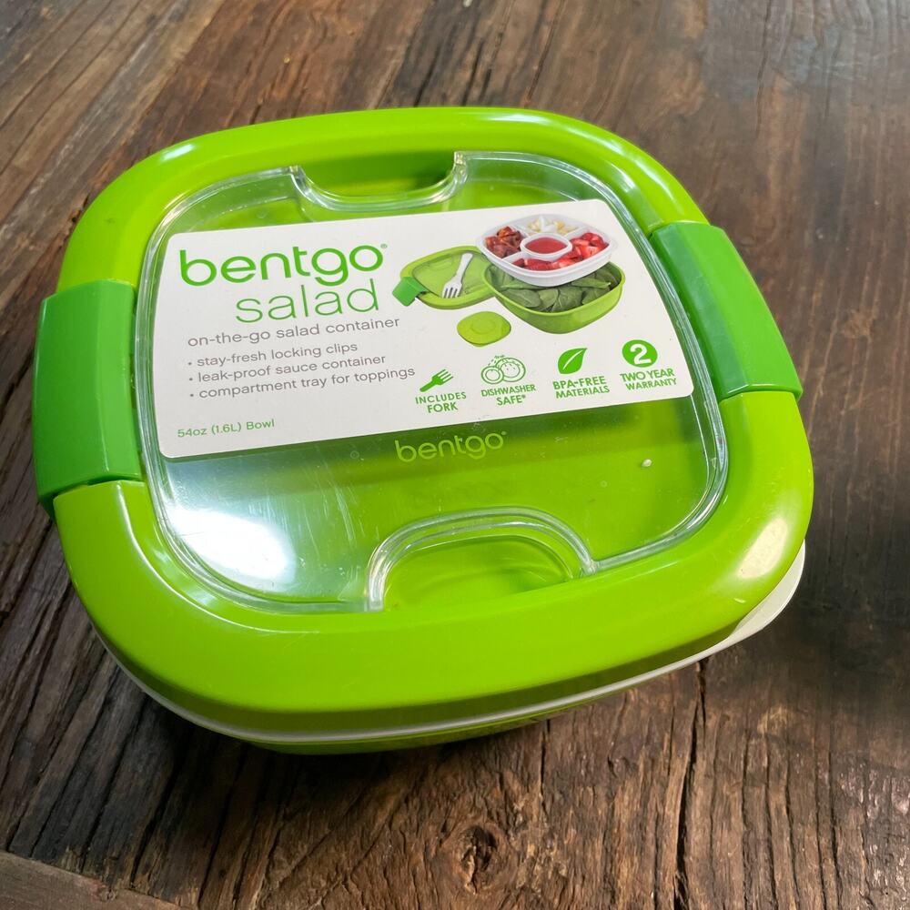 Bentgo Salad Stackable Lunch Container with Large 54oz On The Go Salad Bowl NEW